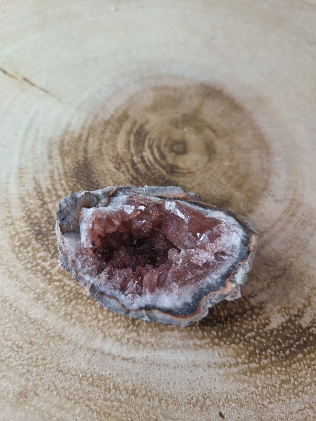 Small Natural Pink Amethyst Raw Geodes from Brazil.
