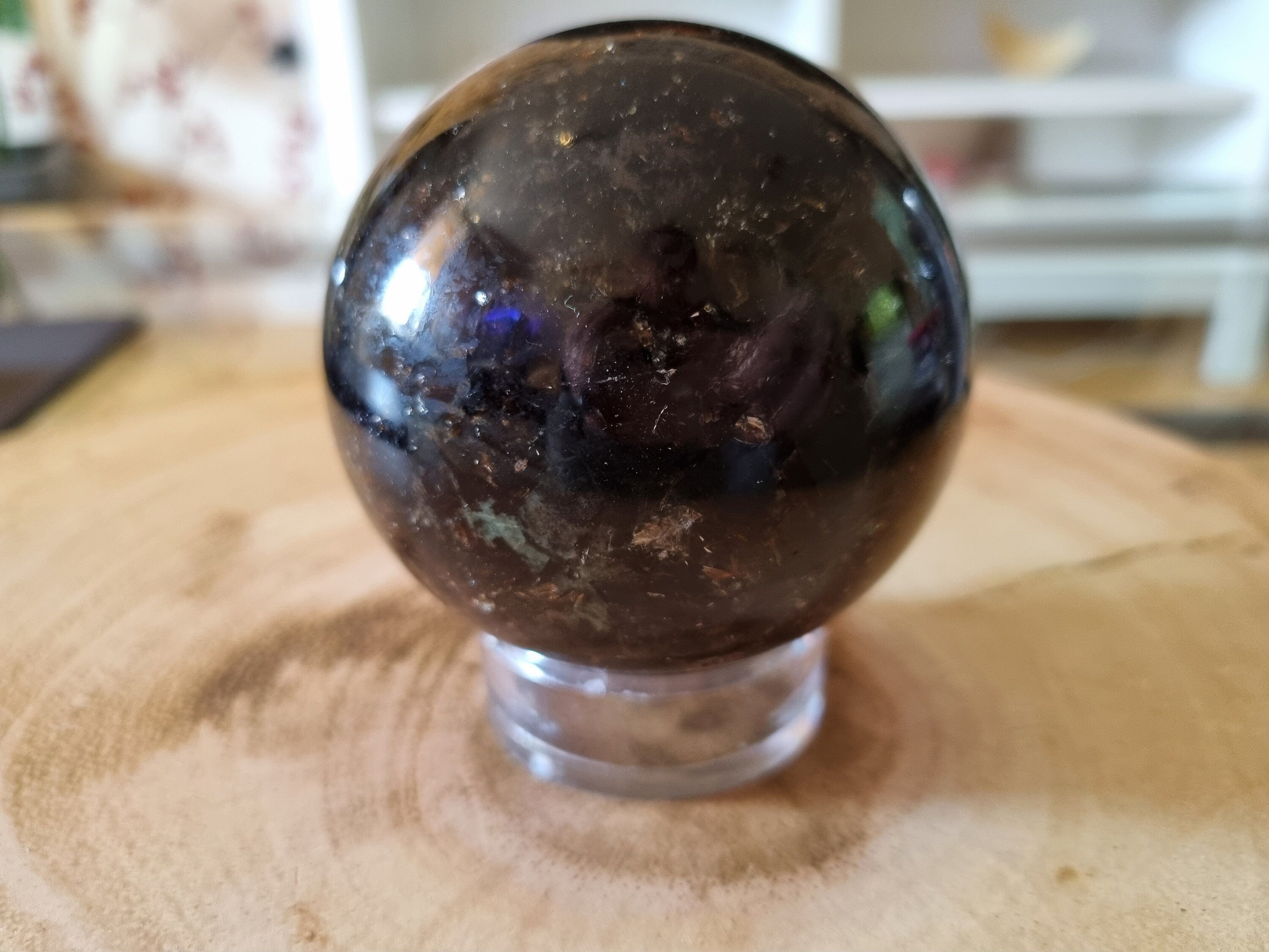 Gold and black mica sphere
