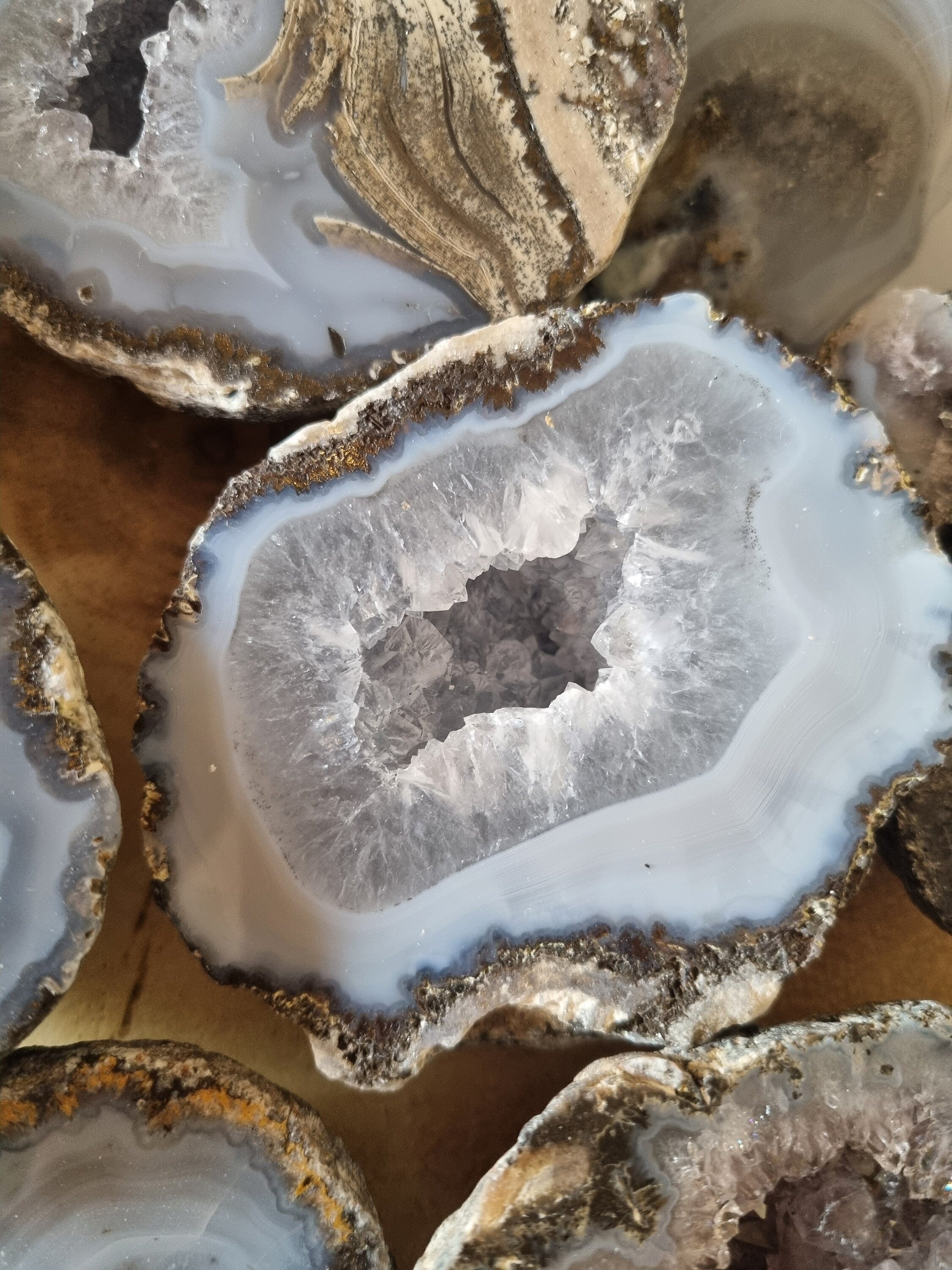 Rare Natural Las Choyas Geodes Clusters