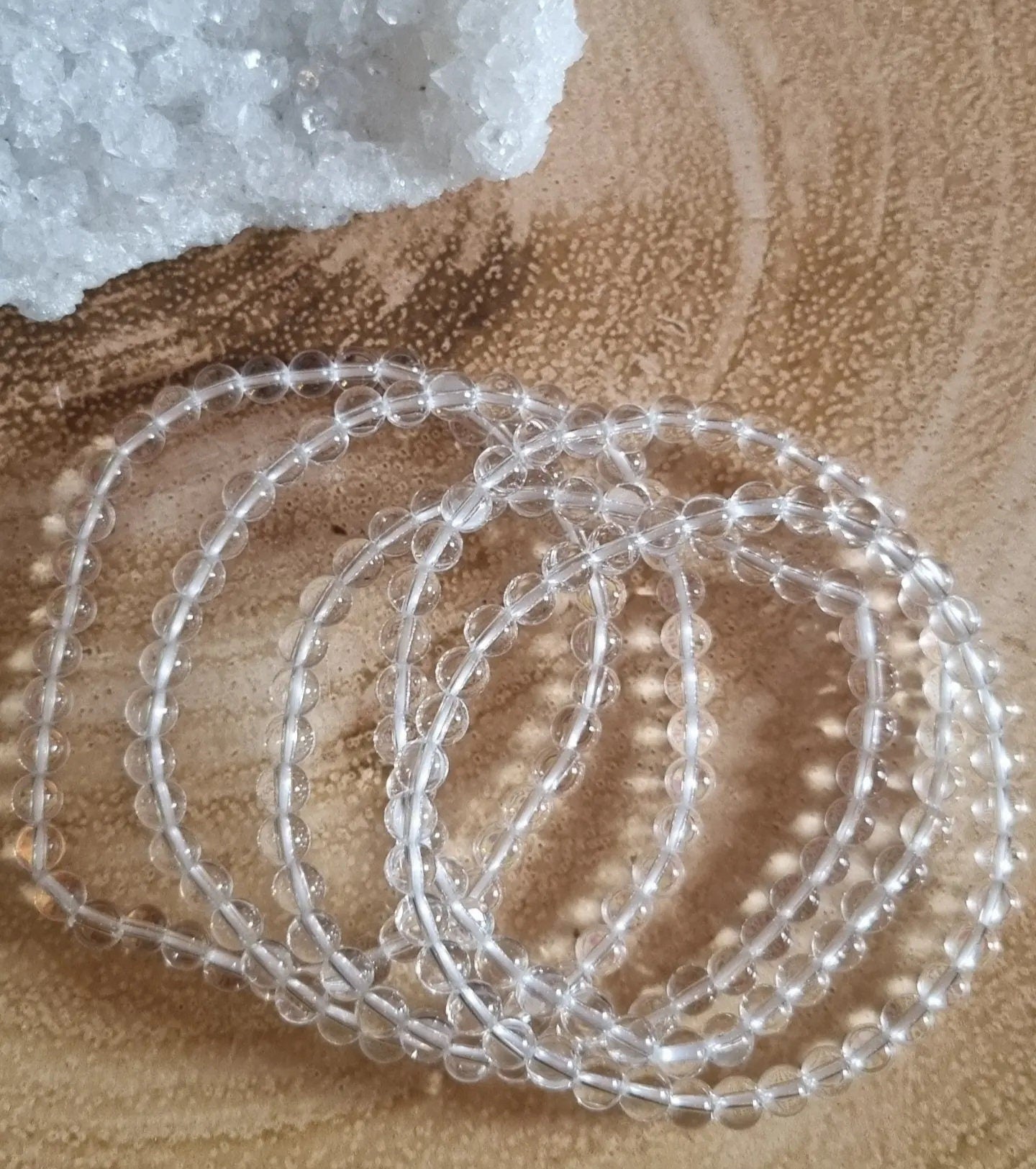 High Grade Hymalyalian Clear Quartz Crystal adjustable bracelets in a beaded or chipped style