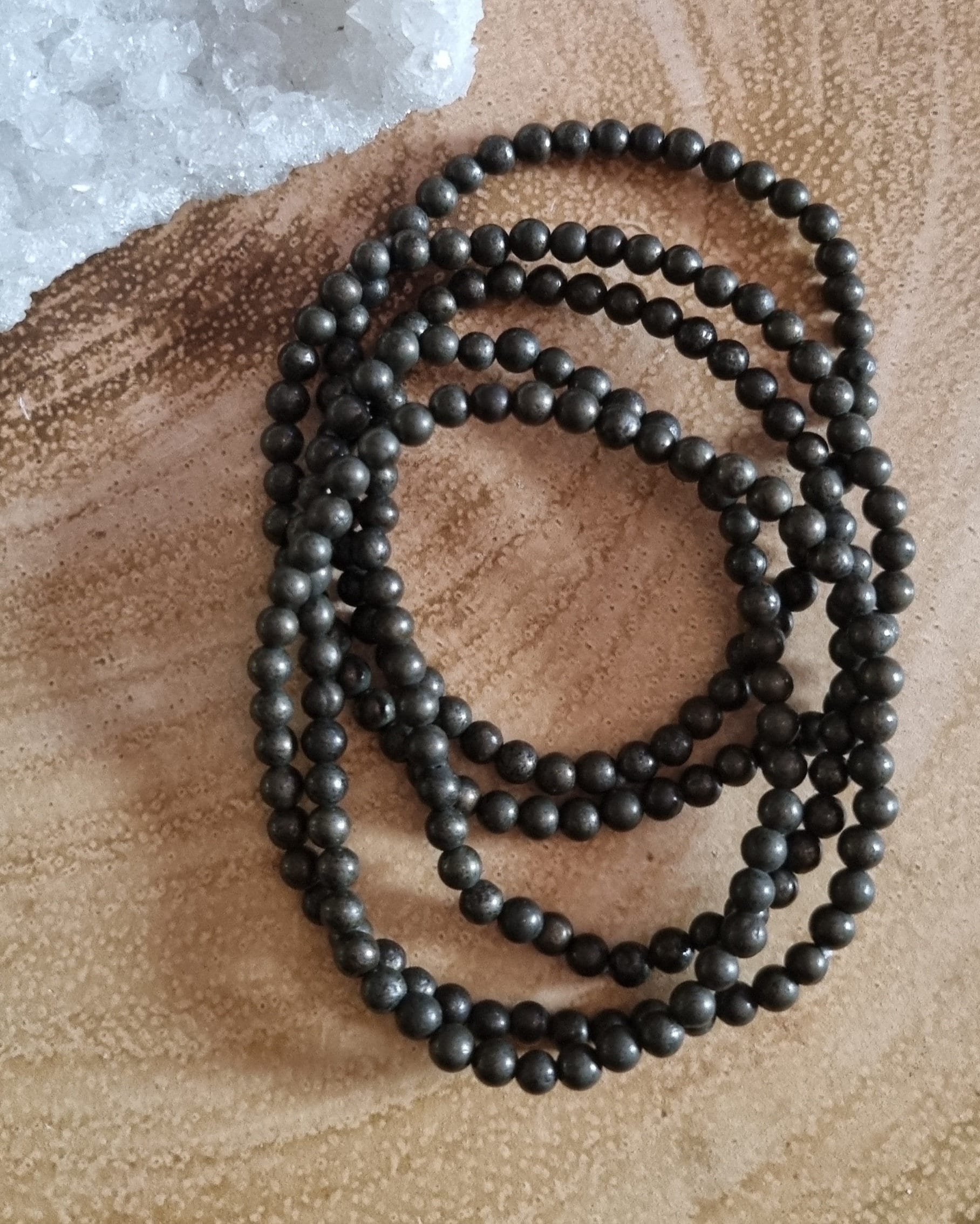 Pyrite gemstone adjustable bracelets
