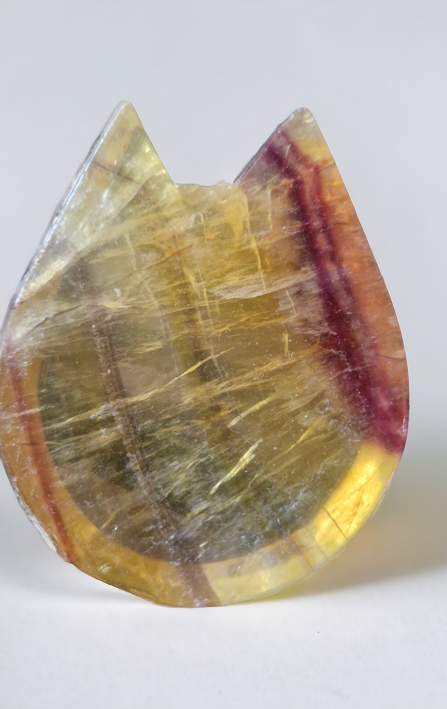 Mexican Yellow Flourite Cat bowl