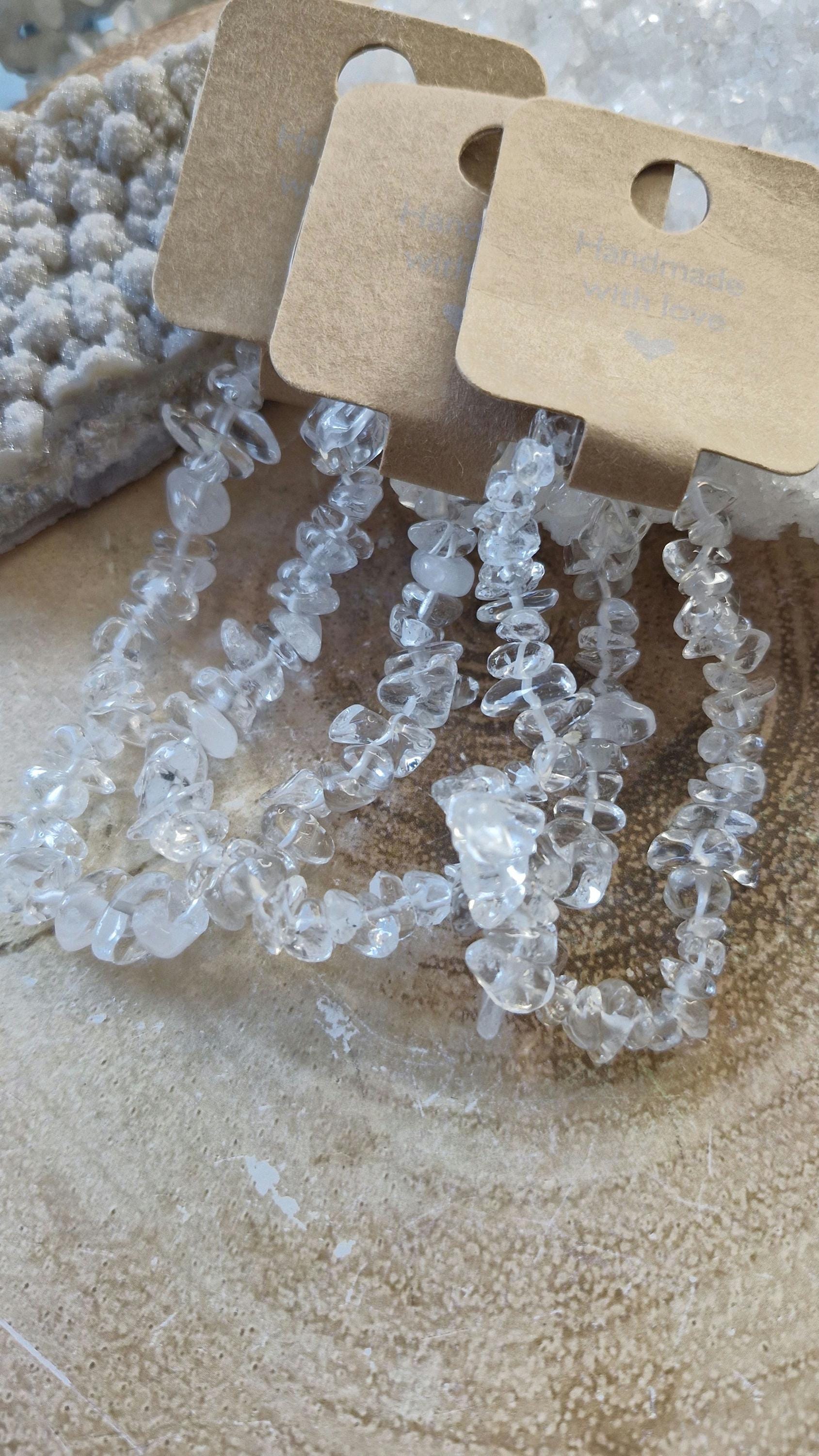 High Grade Hymalyalian Clear Quartz Crystal adjustable bracelets in a beaded or chipped style