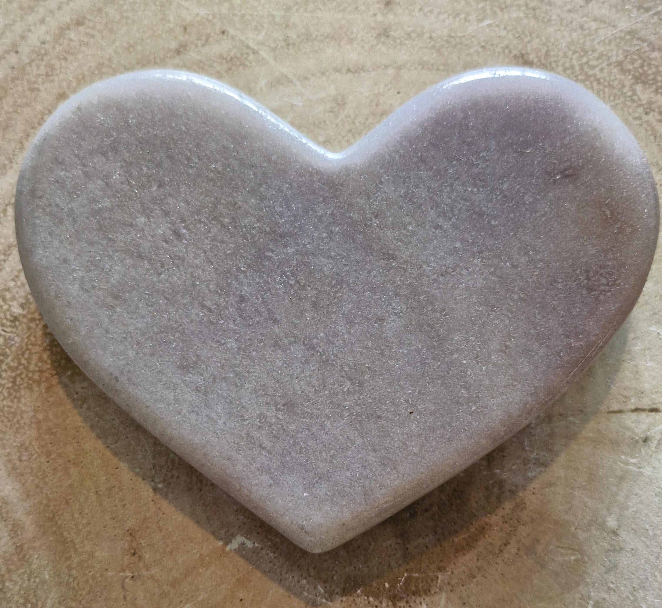 Pink Amethyst Crystal Heart Carving