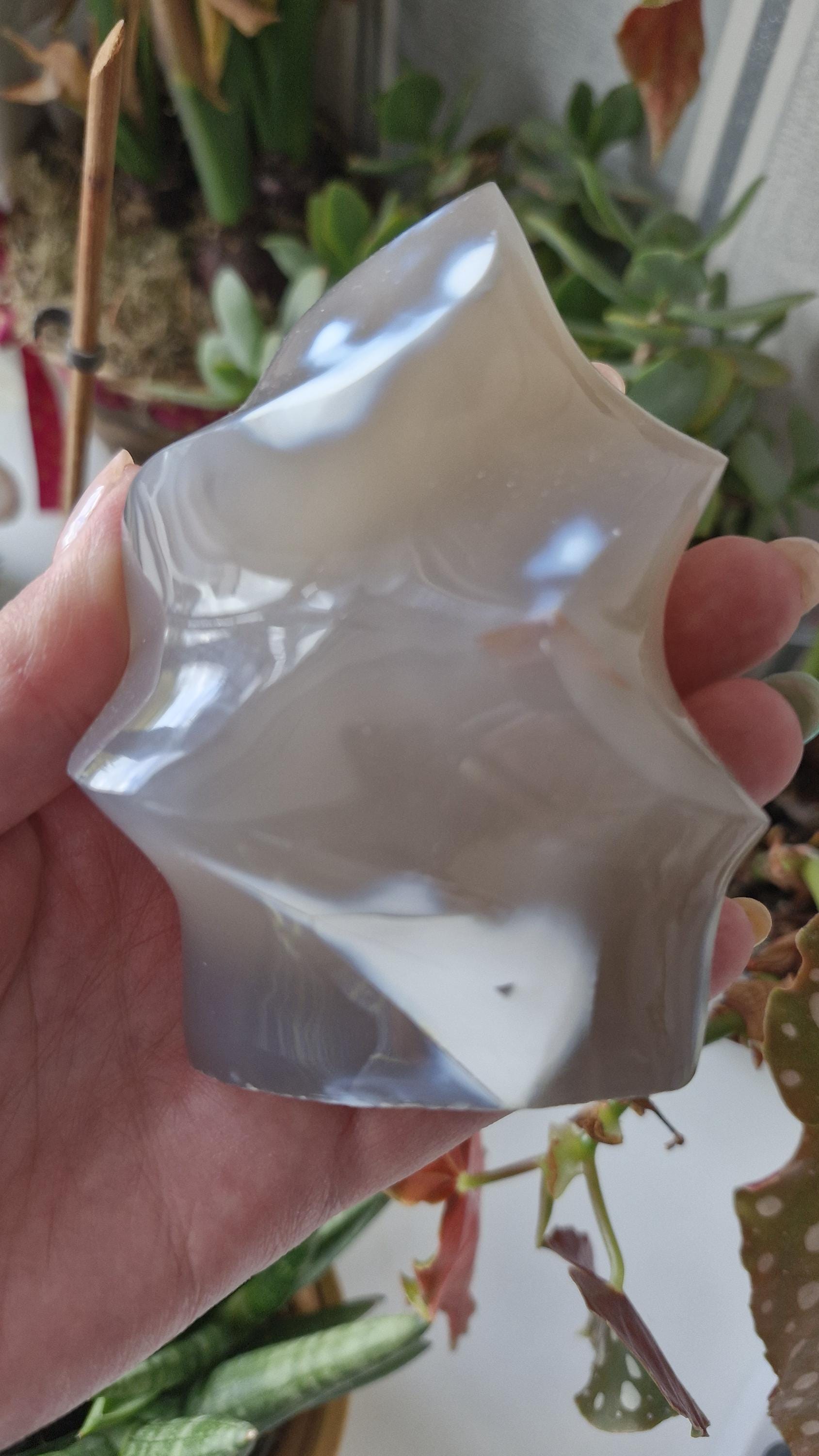 Orca Agate Crystal Flames