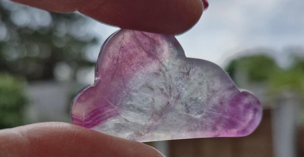 Rainbow Fluorite Cloud Carving: