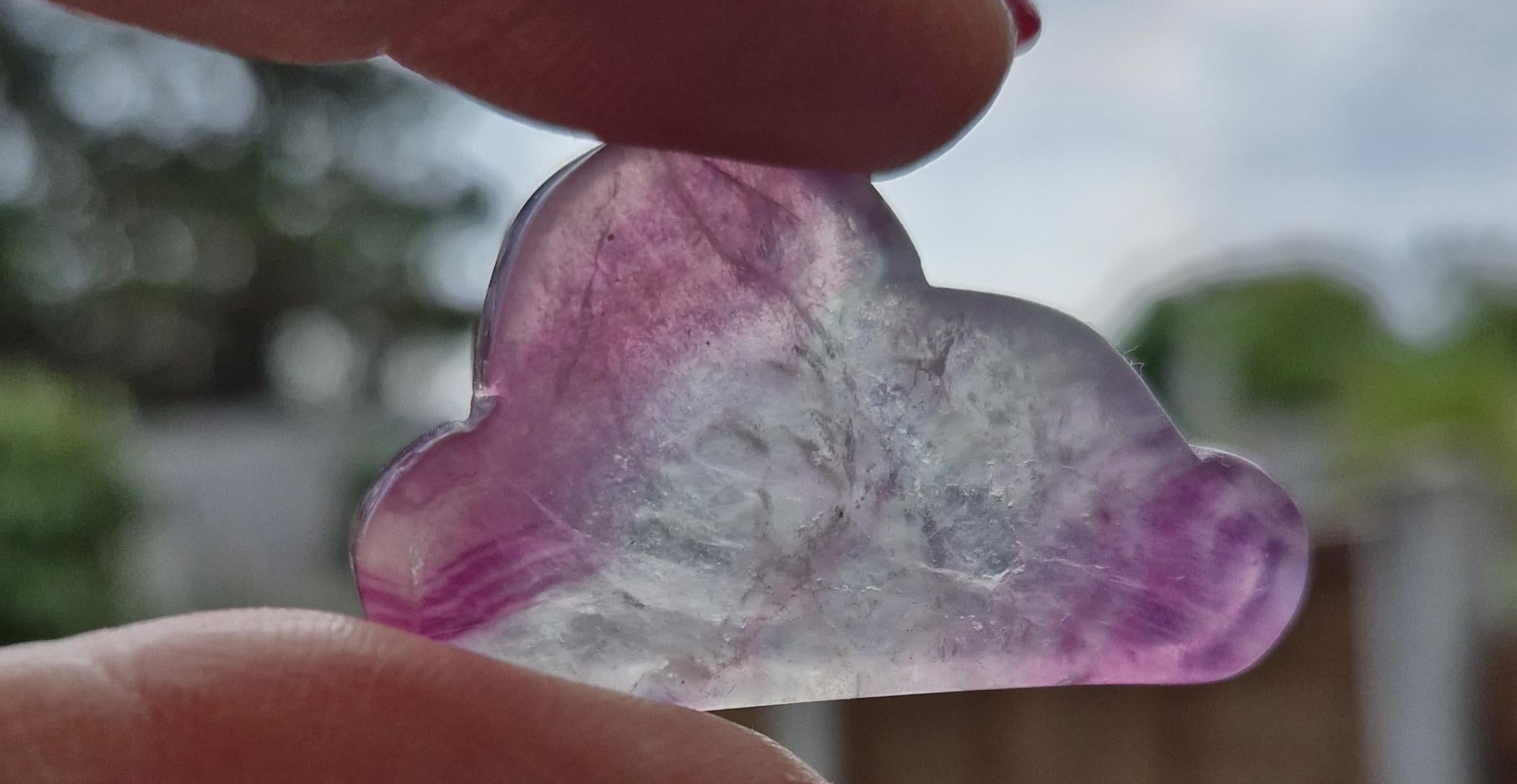 Rainbow Fluorite Cloud Carving: