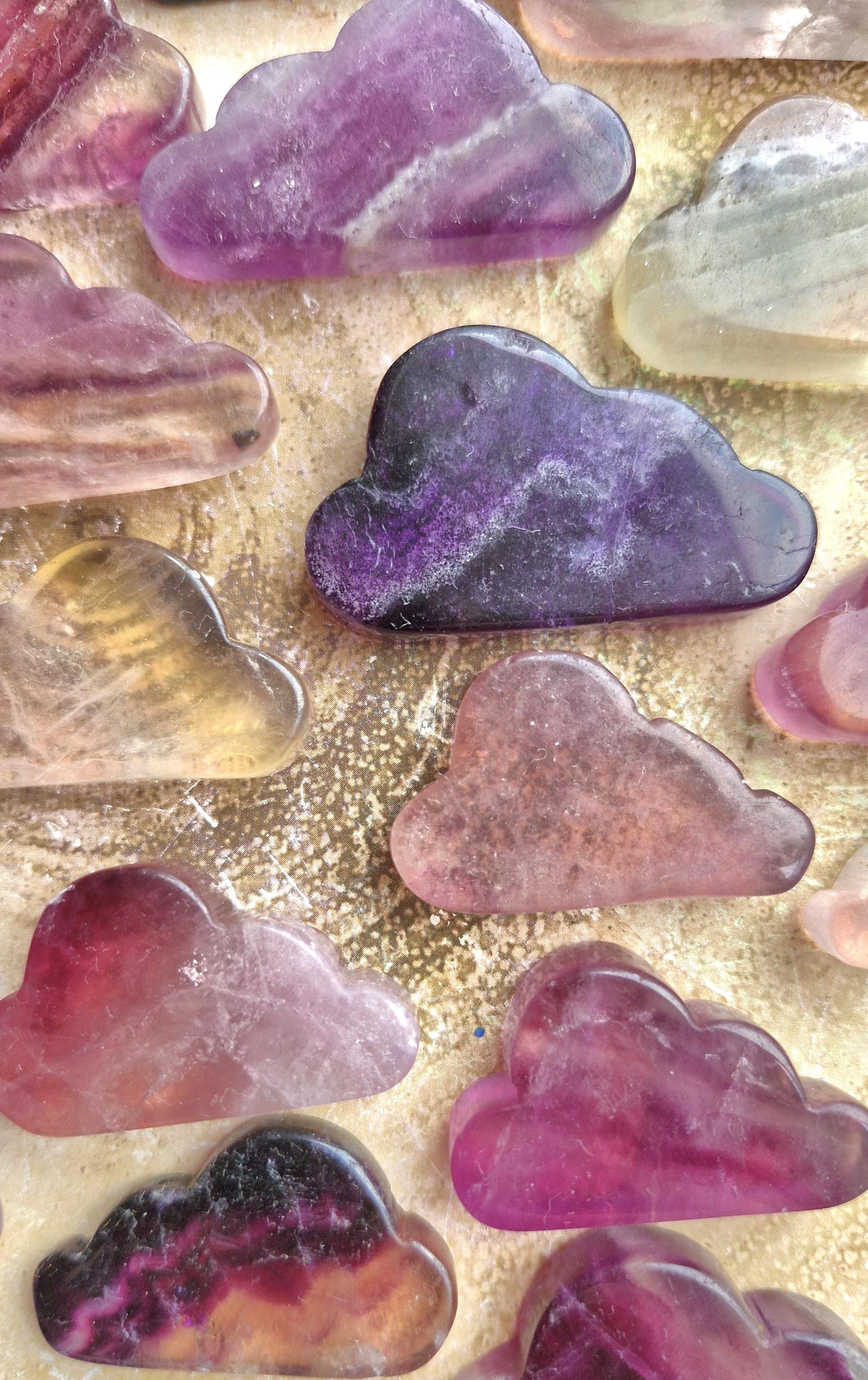 Rainbow Fluorite Cloud Carving: