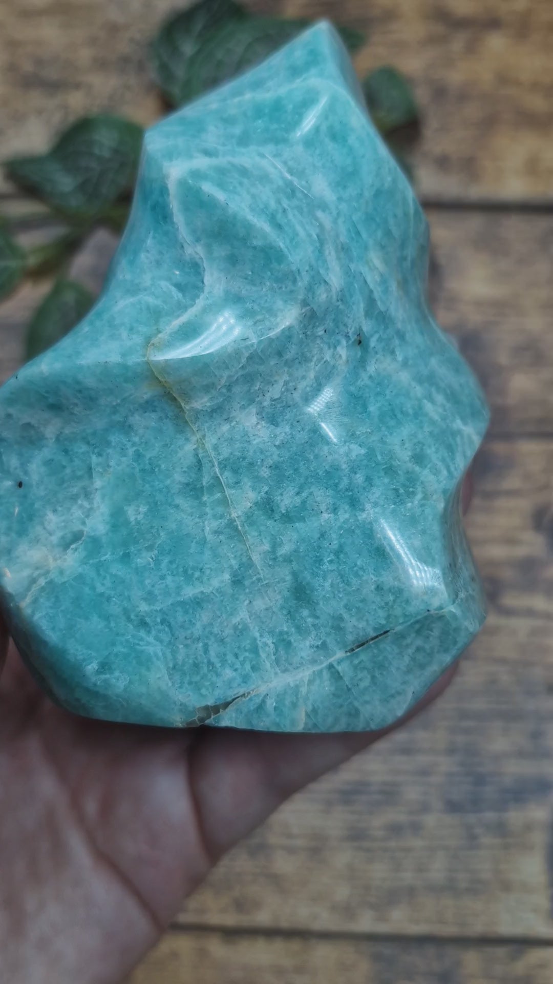 Amazonite Flame Carving