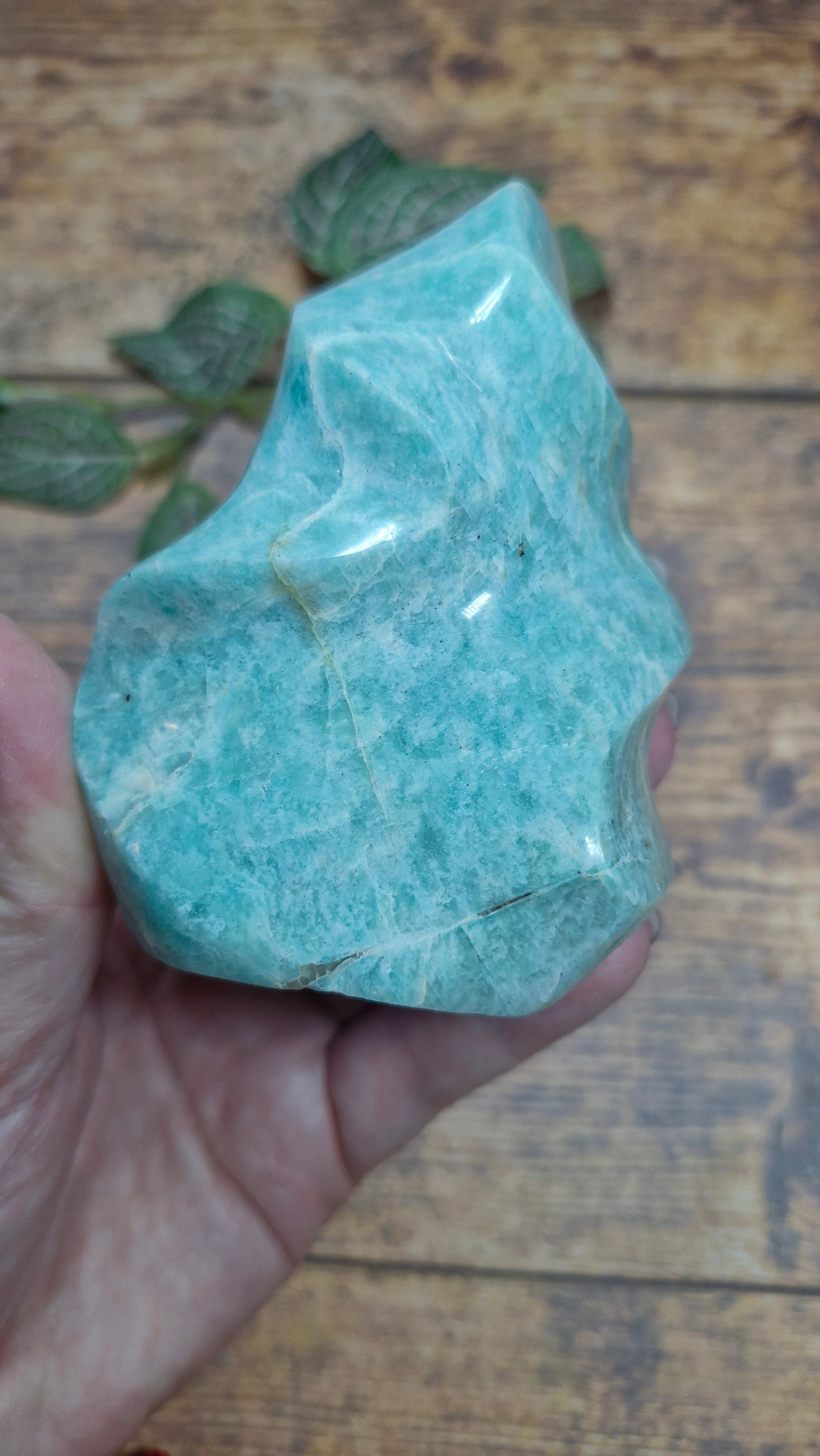 Amazonite Flame Carving