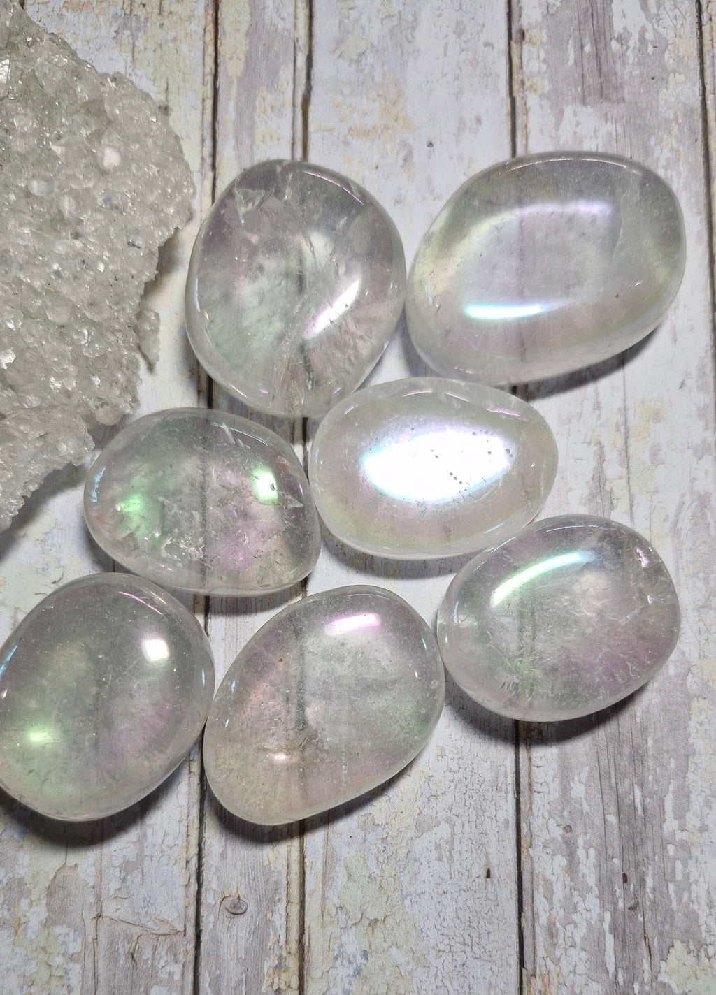 Angel Aura Clear Quartz Tumble Stones