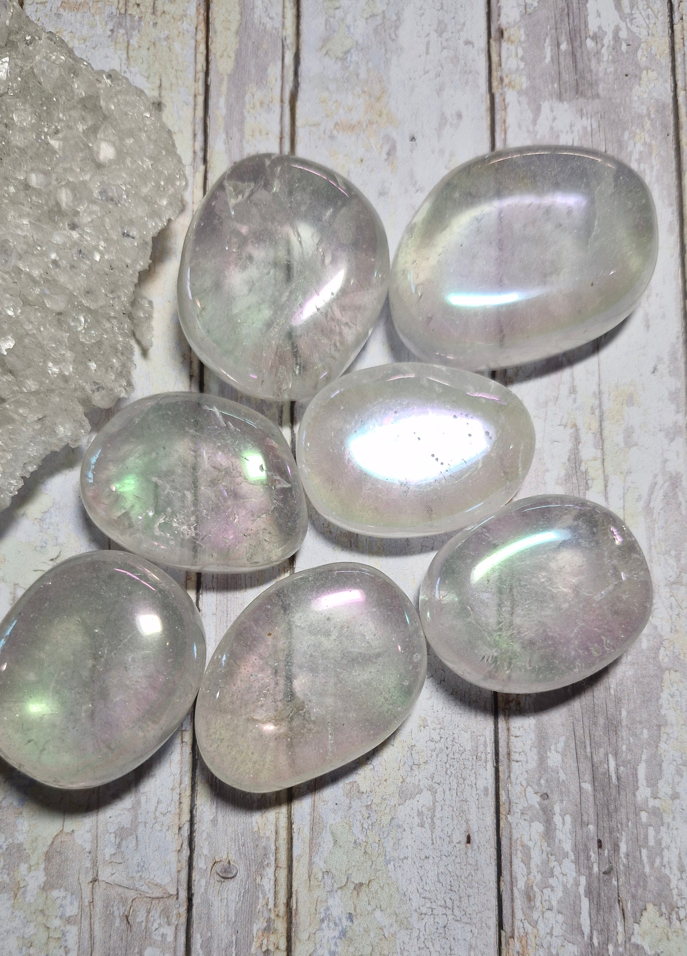 Angel Aura Clear Quartz Tumble Stones