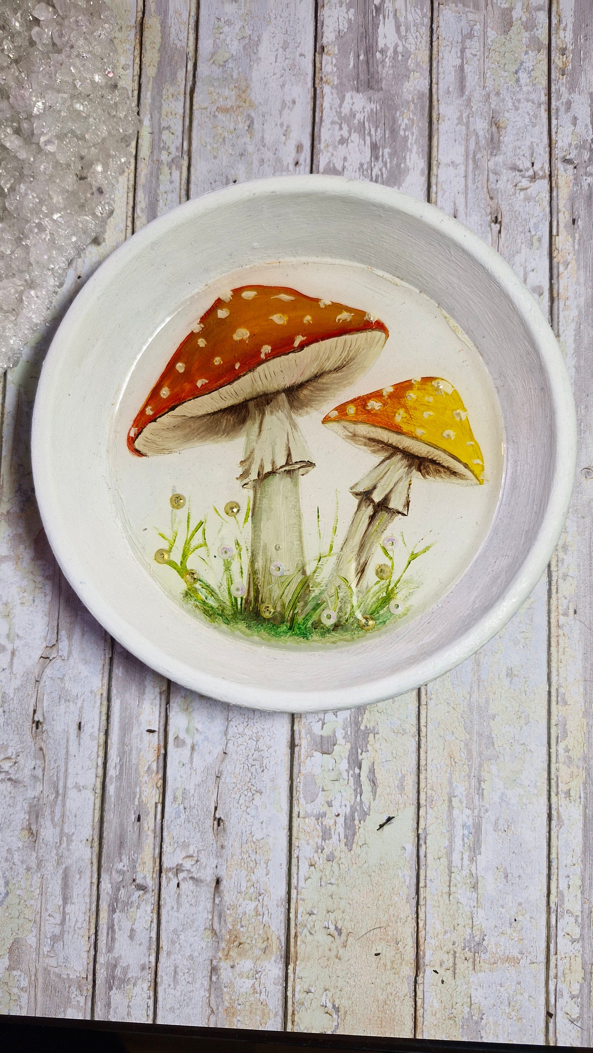 Hand Painted Cottage Core Ceramic Dishes