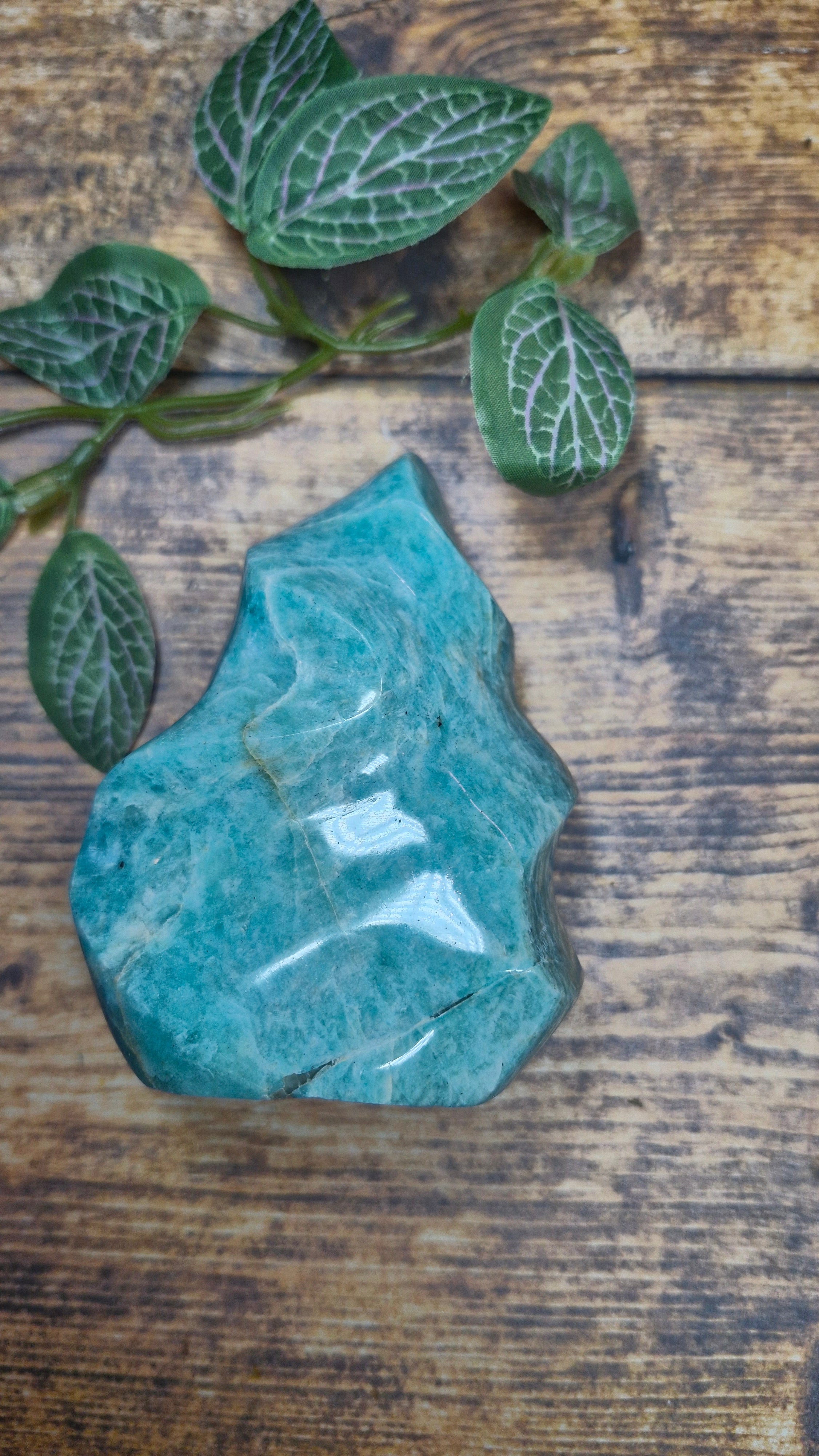 Amazonite Flame Carving