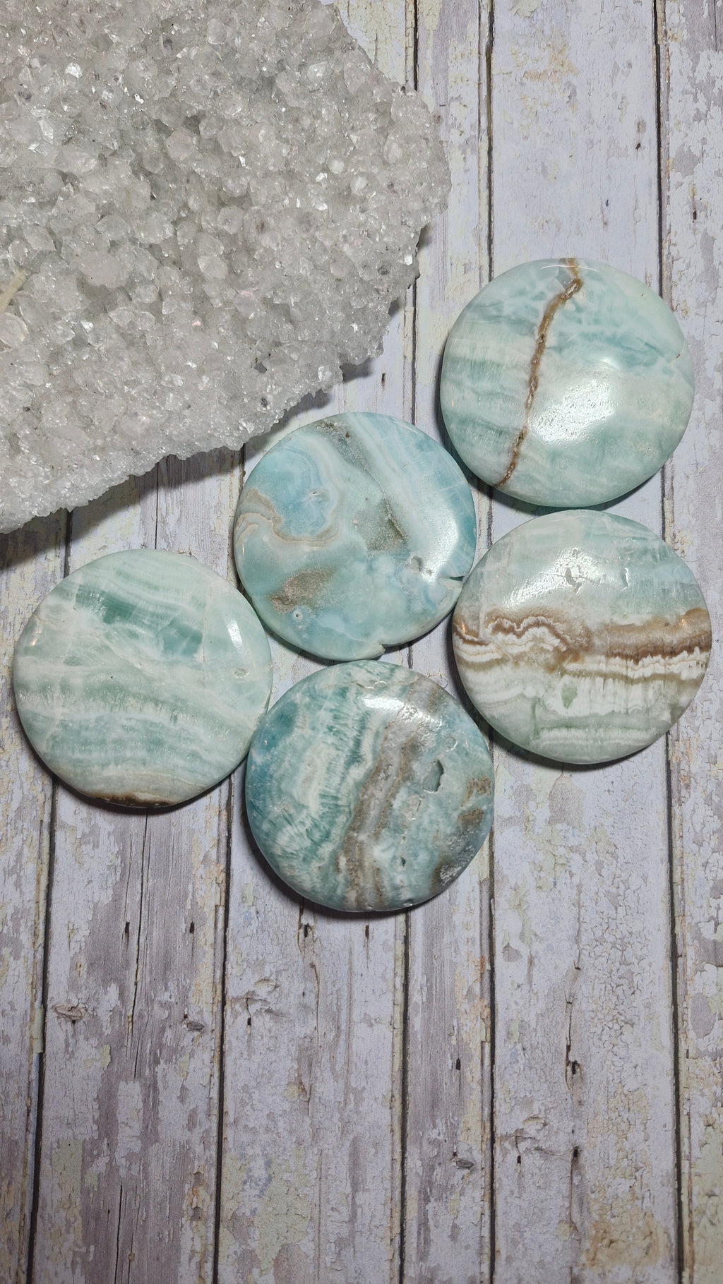 Carribean Calcite Medallion | Small Palm Stones