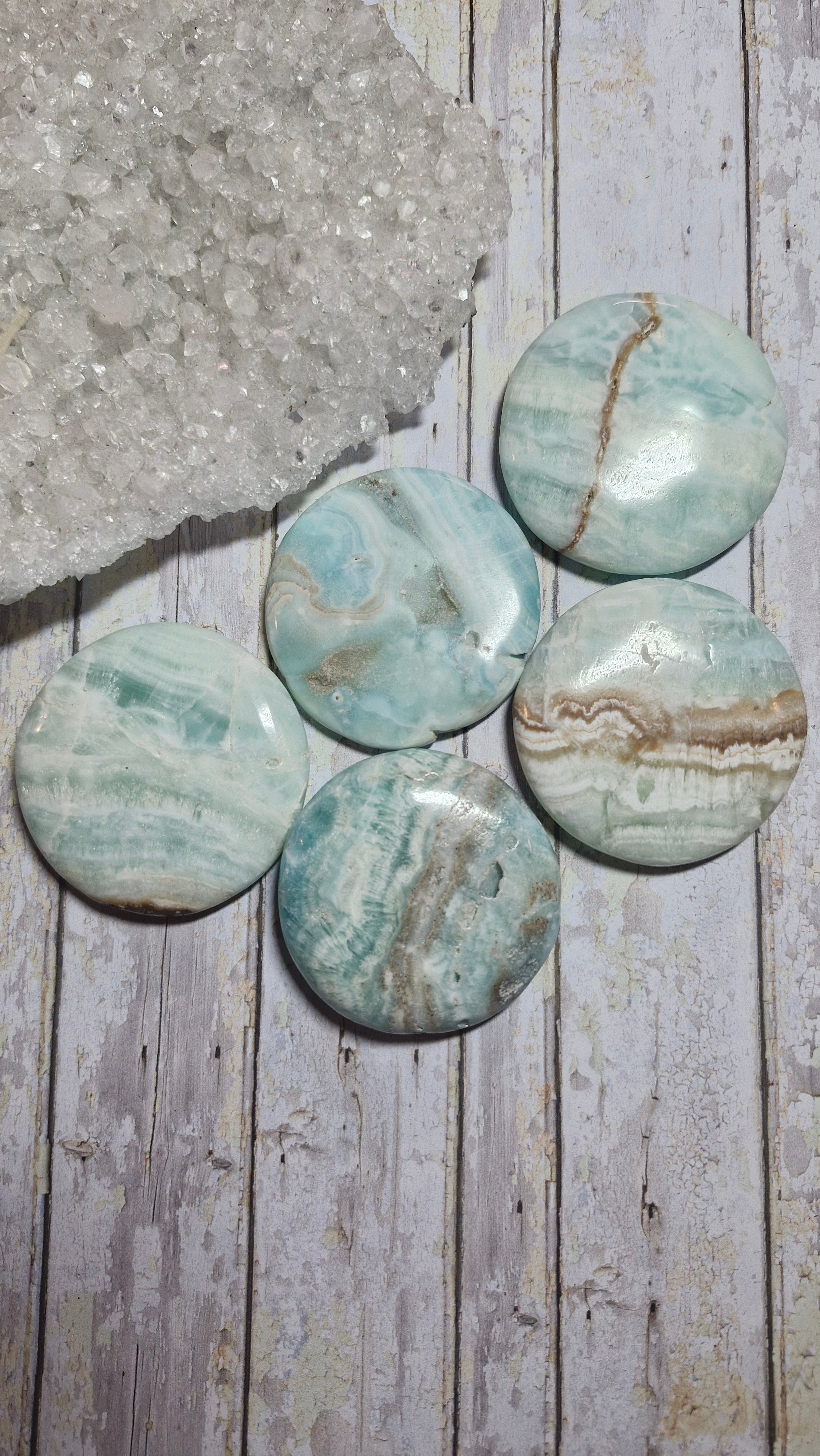 Carribean Calcite Medallion | Small Palm Stones